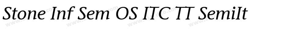 Stone Inf Sem OS ITC TT SemiIta字体转换
